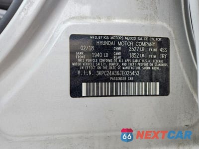 Zdjęcie 13 z 13 samochodu: 2018 HYUNDAI ACCENT SE VIN:3KPC24A36JE025453 - miniatura