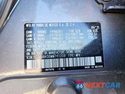 Zdjęcie 14 z 14 samochodu: 2021 HONDA HR-V LX VIN:3CZRU6H30MM741209 - miniatura