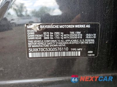 Zdjęcie 14 z 14 samochodu: 2016 BMW X5 XDR40E VIN:5UXKT0C53G0S76110 - miniatura
