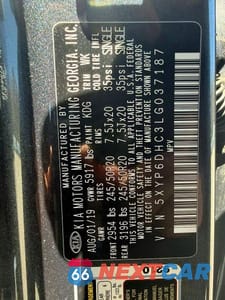Zdjęcie 10 z 13 samochodu: 2020 KIA TELLURIDE S VIN:5XYP6DHC3LG037187 - miniatura