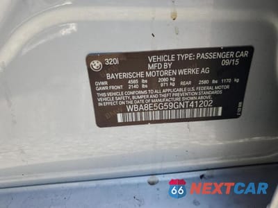 Zdjęcie 12 z 12 samochodu: 2016 BMW 320 XI VIN:WBA8E5G59GNT41202 - miniatura