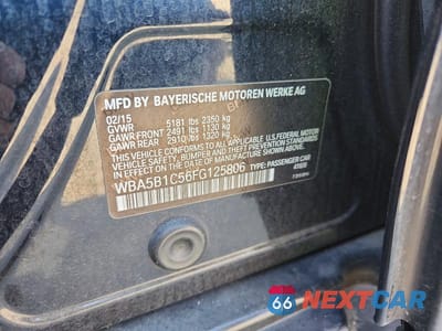 Zdjęcie 13 z 13 samochodu: 2015 BMW 535 I VIN:WBA5B1C56FG125806 - miniatura