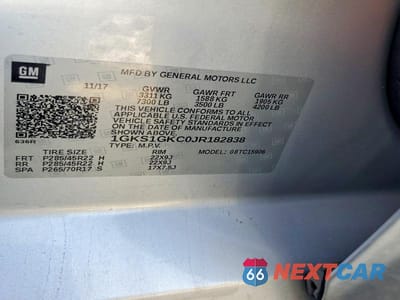 Zdjęcie 13 z 13 samochodu: 2018 GMC YUKON XL C1500 SLT VIN:1GKS1GKC0JR182838 - miniatura
