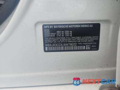 Zdjęcie 12 z 12 samochodu: 2020 BMW 530 I VIN:WBAJR3C03LWW78022 - miniatura