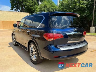Trzecie zdjęcie samochodu z tyłu: 2016 INFINITI QX80 BASE VIN:JN8AZ2ND3G9800027 - miniatura