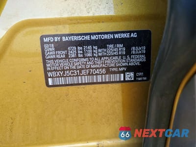Zdjęcie 13 z 13 samochodu: 2018 BMW X2 XDRIVE28I VIN:WBXYJ5C31JEF70456 - miniatura