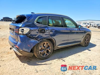 Trzecie zdjęcie samochodu z tyłu: 2022 BMW X3 SDRIVE30I VIN:5UX43DP08N9H43161 - miniatura