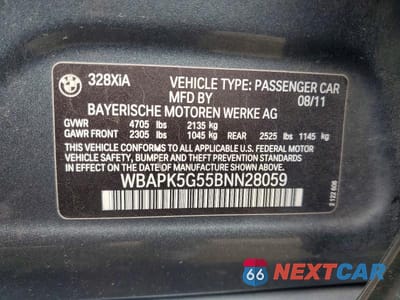 Zdjęcie 12 z 12 samochodu: 2011 BMW 328 XI SULEV VIN:WBAPK5G55BNN28059 - miniatura
