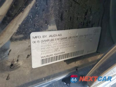 Zdjęcie 12 z 12 samochodu: 2016 AUDI S4 PREMIUM PLUS VIN:WAUBGAFL1GA002854 - miniatura