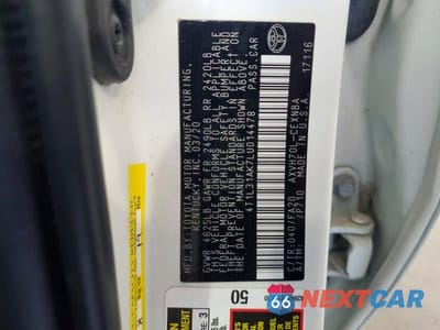 Zdjęcie 12 z 12 samochodu: 2020 TOYOTA CAMRY LE VIN:4T1L31AK7LU014478 - miniatura
