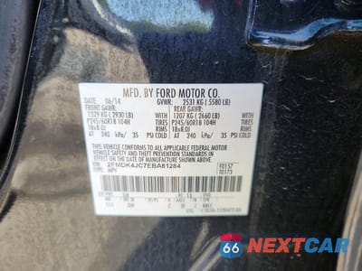 Zdjęcie 14 z 14 samochodu: 2014 FORD EDGE SEL VIN:2FMDK4JC7EBA81284 - miniatura
