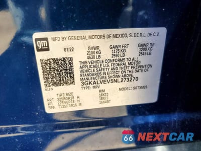 Zdjęcie 13 z 13 samochodu: 2022 GMC TERRAIN SLT VIN:3GKALVEV5NL273270 - miniatura