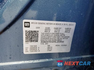 Zdjęcie 14 z 14 samochodu: 2025 CHEVROLET EQUINOX RS VIN:3GNAXTEG0SL233932 - miniatura