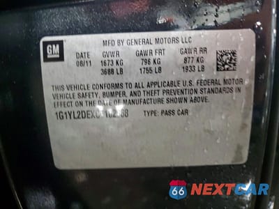 Zdjęcie 12 z 12 samochodu: 2012 CHEVROLET CORVETTE Z06 VIN:1G1YL2DEXC5102868 - miniatura