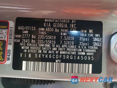 Zdjęcie 13 z 13 samochodu: 2024 KIA SPORTAGE X LINE VIN:5XYK6CDF5RG145095 - miniatura