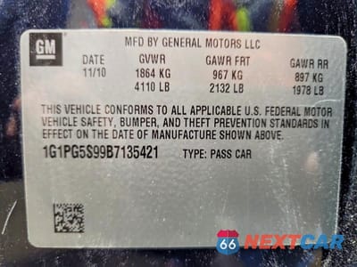 Zdjęcie 12 z 12 samochodu: 2011 CHEVROLET CRUZE LT VIN:1G1PG5S99B7135421 - miniatura