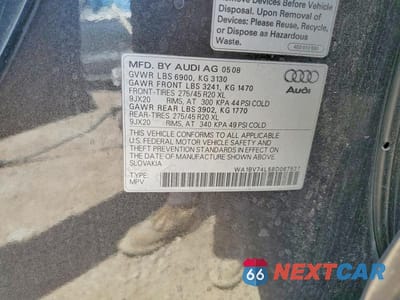 Zdjęcie 14 z 14 samochodu: 2008 AUDI Q7 4.2 QUATTRO PREMIUM VIN:WA1BV74L58D067537 - miniatura