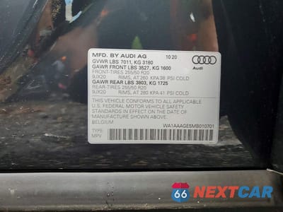 Zdjęcie 13 z 13 samochodu: 2021 AUDI E-TRON PREMIUM VIN:WA1AAAGE5MB010701 - miniatura