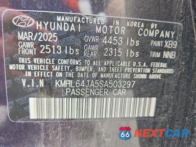 Zdjęcie 12 z 12 samochodu: 2025 HYUNDAI SONATA SEL VIN:KMHL64JA5SA503297 - miniatura