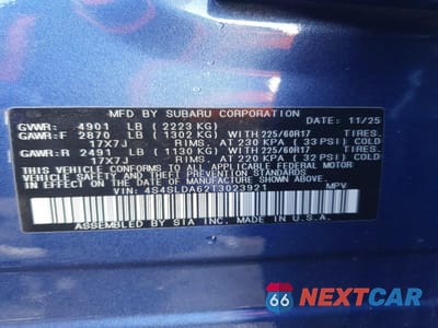 Zdjęcie 12 z 12 samochodu: 2026 SUBARU FORESTER VIN:4S4SLDA62T3023921 - miniatura