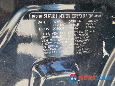 Zdjęcie 12 z 12 samochodu: 2010 SUZUKI KIZASHI SLS VIN:JS2RF9A71A6100148 - miniatura