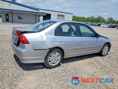 Trzecie zdjęcie samochodu z tyłu: 2005 HONDA CIVIC LX VIN:2HGES16505H603303 - miniatura