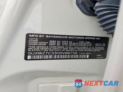 Zdjęcie 14 z 14 samochodu: 2017 BMW X3 SDRIVE28I VIN:5UXWZ7C33H0V88758 - miniatura