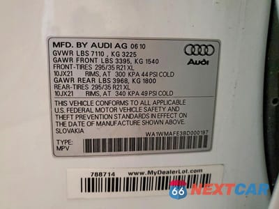 Zdjęcie 14 z 14 samochodu: 2011 AUDI Q7 PRESTIGE VIN:WA1WMAFE3BD000197 - miniatura