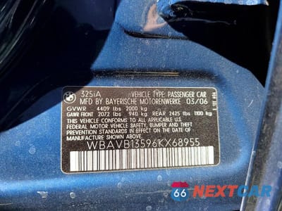 Zdjęcie 12 z 12 samochodu: 2006 BMW 325 I VIN:WBAVB13596KX68955 - miniatura