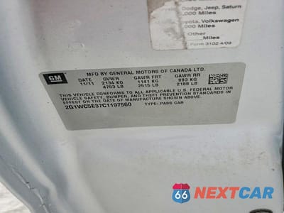 Zdjęcie 12 z 12 samochodu: 2012 CHEVROLET IMPALA LTZ VIN:2G1WC5E37C1197560 - miniatura