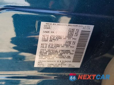 Zdjęcie 12 z 12 samochodu: 2026 NISSAN MURANO PLATINUM VIN:5N1AZ3DSXTC115906 - miniatura