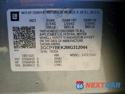 Zdjęcie 12 z 12 samochodu: 2021 CHEVROLET SILVERADO K1500 CUSTOM VIN:3GCPYBEK2MG312044 - miniatura