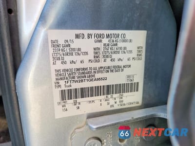 Zdjęcie 13 z 13 samochodu: 2016 FORD F250 SUPER DUTY VIN:1FT7W2BT1GEA95522 - miniatura