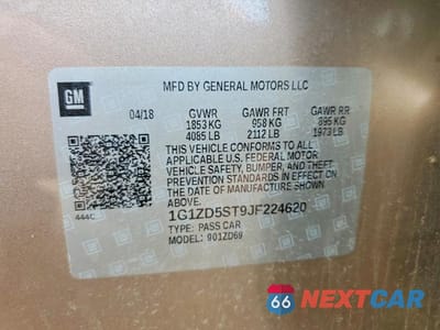 Zdjęcie 12 z 12 samochodu: 2018 CHEVROLET MALIBU LT VIN:1G1ZD5ST9JF224620 - miniatura