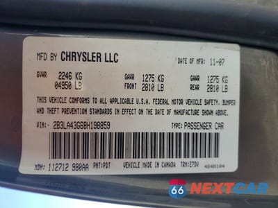 Zdjęcie 13 z 13 samochodu: 2008 DODGE CHARGER VIN:2B3LA43G68H198859 - miniatura