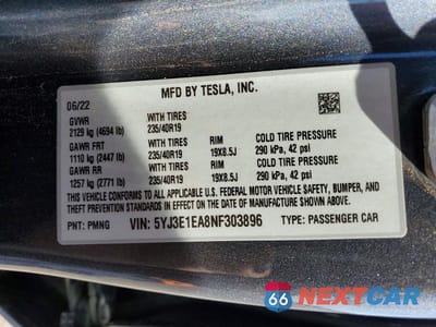 Zdjęcie 12 z 12 samochodu: 2022 TESLA MODEL 3 VIN:5YJ3E1EA8NF303896 - miniatura