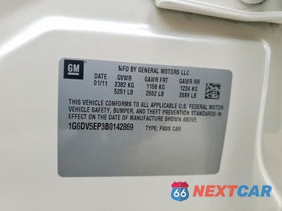 Zdjęcie 12 z 12 samochodu: 2011 CADILLAC CTS-V 4D 2WD VIN:1G6DV5EP3B0142869 - miniatura