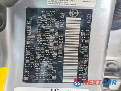 Zdjęcie 14 z 14 samochodu: 2019 TOYOTA CAMRY LE VIN:4T1B11HK7KU709839 - miniatura
