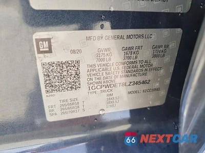 Zdjęcie 12 z 12 samochodu: 2020 CHEVROLET SILVERADO C1500 RST VIN:1GCPWDET8LZ345462 - miniatura