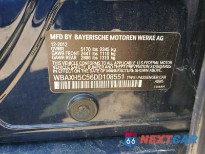 Zdjęcie 12 z 12 samochodu: 2013 BMW 528 XI VIN:WBAXH5C56DD108551 - miniatura