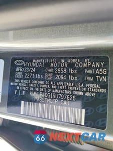 Zdjęcie 13 z 13 samochodu: 2024 HYUNDAI ELANTRA LIMITED VIN:KMHLP4DG1RU797626 - miniatura