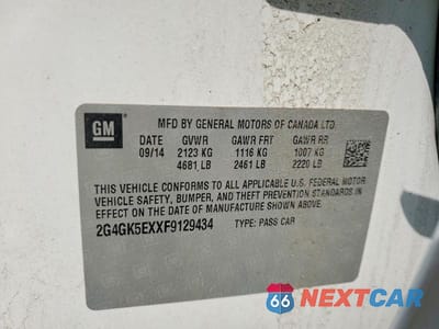 Zdjęcie 13 z 13 samochodu: 2015 BUICK REGAL VIN:2G4GK5EXXF9129434 - miniatura