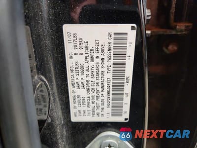 Zdjęcie 12 z 12 samochodu: 2008 HONDA ACCORD LX VIN:1HGCP26398A045127 - miniatura