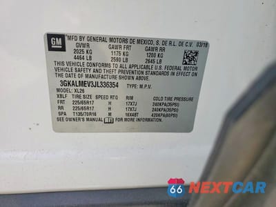 Zdjęcie 12 z 12 samochodu: 2018 GMC TERRAIN SLE VIN:3GKALMEV3JL336354 - miniatura