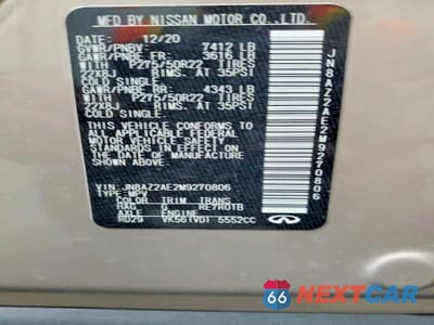Zdjęcie 14 z 14 samochodu: 2021 INFINITI QX80 PREMIUM SELECT VIN:JN8AZ2AE2M9270806 - miniatura