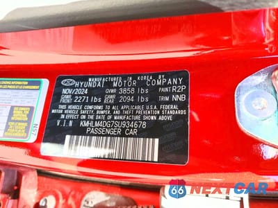 Zdjęcie 13 z 13 samochodu: 2025 HYUNDAI ELANTRA SEL SPORT VIN:KMHLM4DG7SU934678 - miniatura