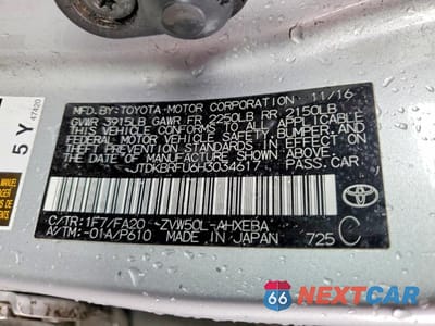 Zdjęcie 12 z 12 samochodu: 2017 TOYOTA PRIUS TWO VIN:JTDKBRFU6H3034617 - miniatura