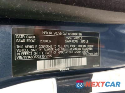 Zdjęcie 12 z 12 samochodu: 2008 VOLVO S80 3.2 VIN:YV1AS982281079275 - miniatura