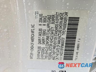 Zdjęcie 12 z 12 samochodu: 2021 HONDA ACCORD TOURING VIN:1HGCV2F97MA003737 - miniatura