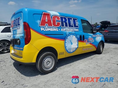 Trzecie zdjęcie samochodu z tyłu: 2022 RAM PROMASTER CITY TRADESMAN VIN:ZFBHRFAB2N6X65908 - miniatura